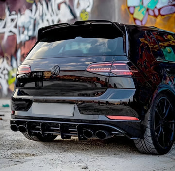 For VW Golf R MK7.5 Boot Spoiler Diffuser Front lip Body Kits 2016 2017 2018 2019 2020 Gloss Black